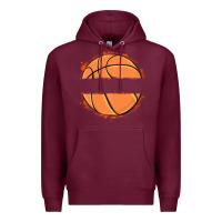 Burgundy custom basketball Premium Hoodie - MaliasSmallBusiness