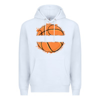 White custom basketball Premium Hoodie - MaliasSmallBusiness