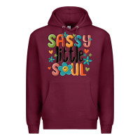 Burgundy sassy little soul smiley Premium Hoodie - MaliasSmallBusiness
