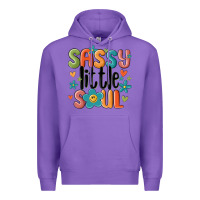 Purple sassy little soul smiley Premium Hoodie - MaliasSmallBusiness