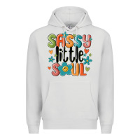 Dove Grey sassy little soul smiley Premium Hoodie - MaliasSmallBusiness
