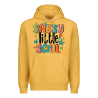 Mustard sassy little soul smiley Premium Hoodie - MaliasSmallBusiness