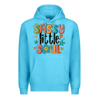 Ocean Blue sassy little soul smiley Premium Hoodie - MaliasSmallBusiness