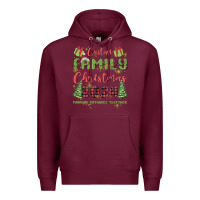 Burgundy custom family christmas 2024 marking memories toge Premium Hoodie - MaliasSmallBusiness