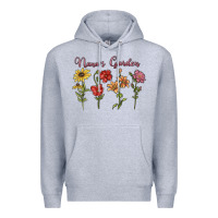 Heather Grey nana's garden Premium Hoodie - MaliasSmallBusiness