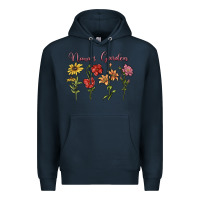 Navy nana's garden Premium Hoodie - MaliasSmallBusiness