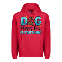 Cardinal dog kisses fix everything Premium Hoodie - MaliasSmallBusiness