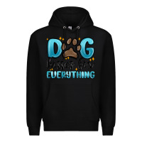 Black dog kisses fix everything Premium Hoodie - MaliasSmallBusiness
