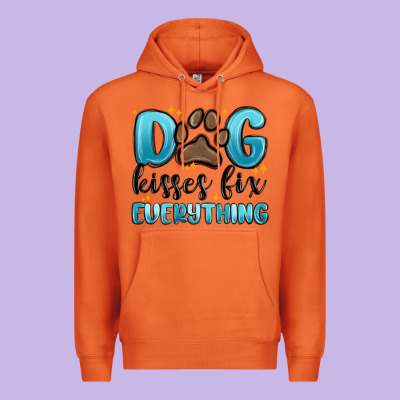 Premium Hoodie dog kisses fix everything