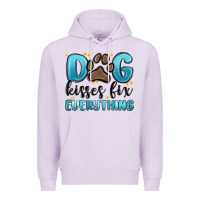 Lilac dog kisses fix everything Premium Hoodie - MaliasSmallBusiness