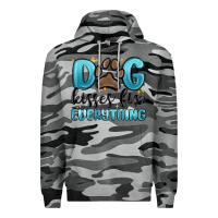 Slate Camo dog kisses fix everything Premium Hoodie - MaliasSmallBusiness