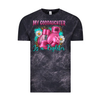 Cloud Black Breast Cancer my Goddaughter is a fighter Vintage Tee - Artiststas