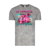 Cloud Rock Breast Cancer my Goddaughter is a fighter Vintage Tee - Artiststas
