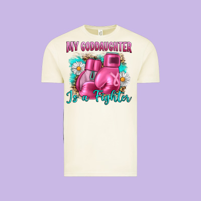Breast Cancer My Goddaughter Is A Fighter Vintage Tee Designed By Artiststas