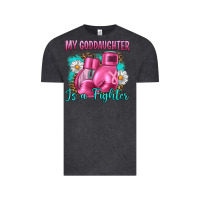 Vintage Black Breast Cancer my Goddaughter is a fighter Vintage Tee - Artiststas