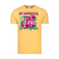 Vintage Mustard Breast Cancer my Goddaughter is a fighter Vintage Tee - Artiststas