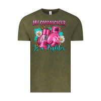 Vintage Olive Breast Cancer my Goddaughter is a fighter Vintage Tee - Artiststas