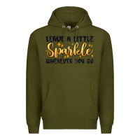 Army Green leave a little sparkle wherever you go Premium Hoodie - MaliasSmallBusiness