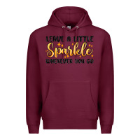 Burgundy leave a little sparkle wherever you go Premium Hoodie - MaliasSmallBusiness