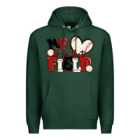 Sports Green my heart is on that field baseball Premium Hoodie - MaliasSmallBusiness