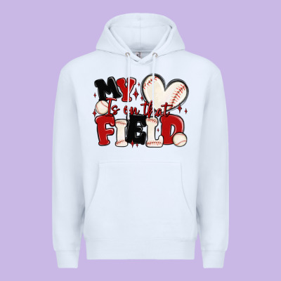 Premium Hoodie my heart is on that field baseball