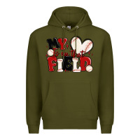 Army Green my heart is on that field baseball Premium Hoodie - MaliasSmallBusiness