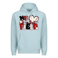 Blue Mist my heart is on that field baseball Premium Hoodie - MaliasSmallBusiness