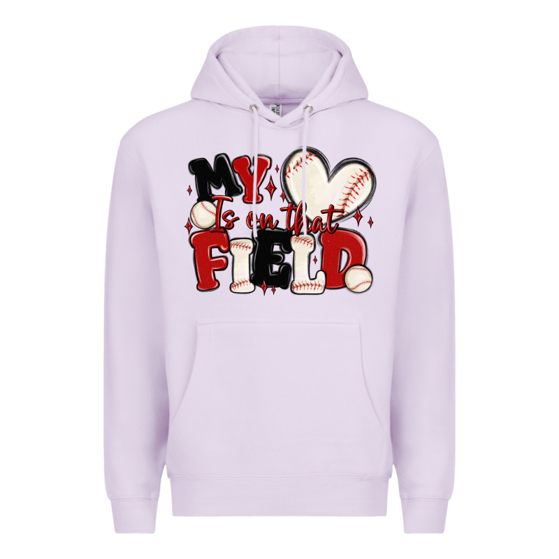My Heart Is On That Field Baseball Premium Hoodie by MaliasSmallBusiness | Teevron