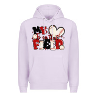 Lilac my heart is on that field baseball Premium Hoodie - MaliasSmallBusiness
