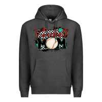 Charcoal Heather baseball mom Premium Hoodie - MaliasSmallBusiness