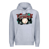 Heather Grey baseball mom Premium Hoodie - MaliasSmallBusiness