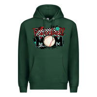 Sports Green baseball mom Premium Hoodie - MaliasSmallBusiness
