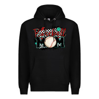 Black baseball mom Premium Hoodie - MaliasSmallBusiness