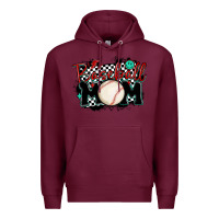 Burgundy baseball mom Premium Hoodie - MaliasSmallBusiness