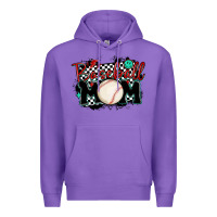 Purple baseball mom Premium Hoodie - MaliasSmallBusiness