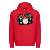 Red baseball mom Premium Hoodie - MaliasSmallBusiness