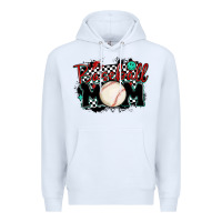 White baseball mom Premium Hoodie - MaliasSmallBusiness