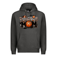 Charcoal Heather basketball mom Premium Hoodie - MaliasSmallBusiness