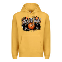 Mustard basketball mom Premium Hoodie - MaliasSmallBusiness