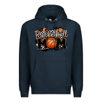 Navy basketball mom Premium Hoodie - MaliasSmallBusiness