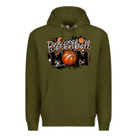 Army Green basketball mom Premium Hoodie - MaliasSmallBusiness