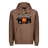 Chestnut basketball mom Premium Hoodie - MaliasSmallBusiness