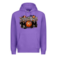 Purple basketball mom Premium Hoodie - MaliasSmallBusiness