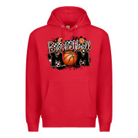 Red basketball mom Premium Hoodie - MaliasSmallBusiness