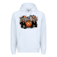 White basketball mom Premium Hoodie - MaliasSmallBusiness