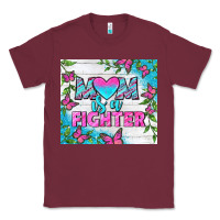 Burgundy Mom Is A Fighter Tumbler Classic Tee - BundleAndBundleShop