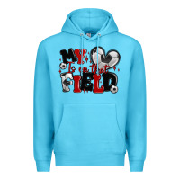 Ocean Blue my heart is on that field soccer Premium Hoodie - MaliasSmallBusiness
