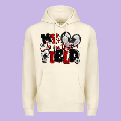 Premium Hoodie my heart is on that field soccer