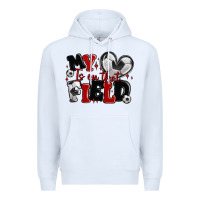 White my heart is on that field soccer Premium Hoodie - MaliasSmallBusiness