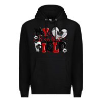 Black my heart is on that field soccer Premium Hoodie - MaliasSmallBusiness
